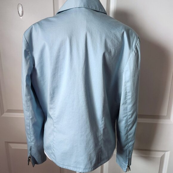 Vintage Women's Nine West Light Blue Jacket Size 12 - Picture 2 of 8